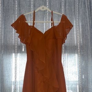 Burnt orange bridesmaid dress. Never worn.